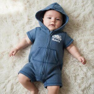 Roots Hooded Zip-Up Romper 0-3 Months